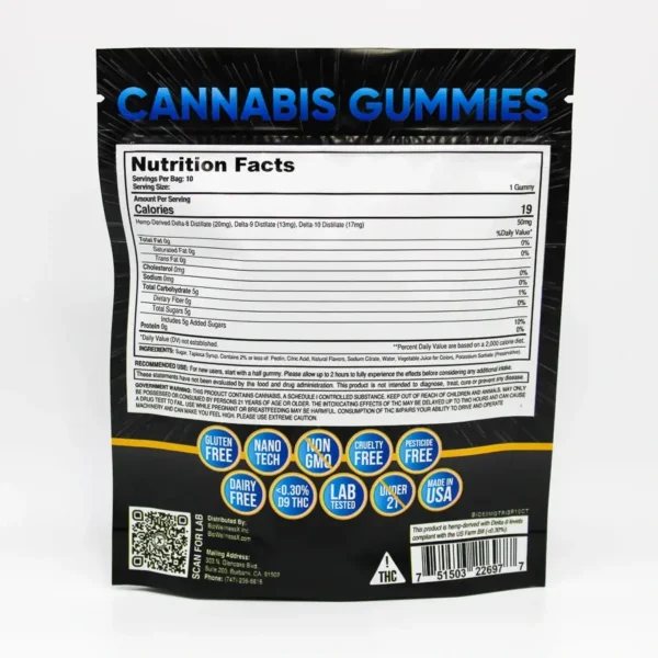 Tri Delta Gummies Delta 8 Delta 9 Delta 10 Gummies Blue Razz 10 Ct Back.webp